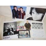 Vintage signed photos of rock and pop stars - The Sugababes, Busted, Chesney Hawkes, the Paul