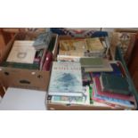 Three boxes of assorted books