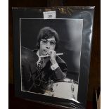 Charlie Watts (The Rolling Stones) signed black and white photo with COA