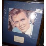 Billy Fury signed colour photo with COA