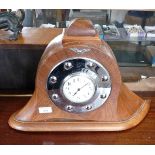 WW2 RAF officer's mess mantle clock mounted in the propellor hub of a Boulton & Paul Defiant