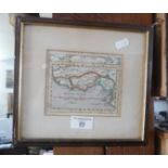 17th c. hand coloured map of GVINEE (Guinea) by Pierre Duval, 4" x 5"