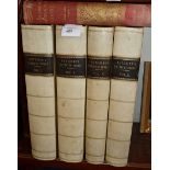 Hutchins "History & Antiquities of The County of Dorset" 1861, Third Edition, half leather, 4 vols