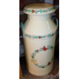 Bargeware painted milk churn