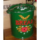 Large hand painted bargeware bread crock, approx. 35cm high