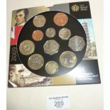 Royal Mint 2009 UK Brilliant Uncirculated Coin Collection, inc. Kew Gardens 50p