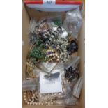 Pearl necklaces and costume jewellery