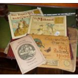 Two Randolph Caldecott Picture books, similar "Graphic Pictures", "Red Riding Hood" music book and