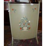 Vintage hand painted and stencilled fire screen in the Shaker style