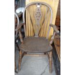 Wheelback carver chair