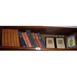 Six books by John Ruskin and 8 classics novels, together with two Baxter prints and a watercolour