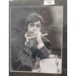 Charlie Watts (The Rolling Stones) signed black and white photo with COA