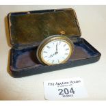 WW1 cased travelling pocket watch/clock with Doxa movement as used by a Royal Flying Corps observer