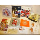 10 Royal Mint carded coins and sets, some UK Brilliant Uncirculated