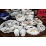 Large collection of Royal Worcester Evesham dinner ware, inc. tureens, etc.