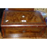 19th c. inlaid walnut writing slope