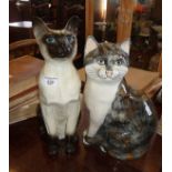 Royal Doulton figure of a cat no. 2139 and a Philip Laureston china cat