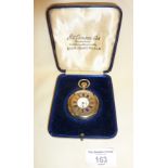 Edwardian Half Hunter pocket watch by Camerer Kuss & Co., silver cased , hallmarked for London 1902,