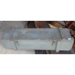 WW2 air force ammo box with crow's foot arrow marking