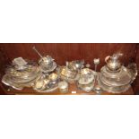 Large quantity of silver plated items