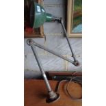 Industrial anglepoise type lamp