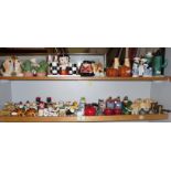 Large collection of novelty pottery and china, salt and pepper pots, inc. Betty Boop, Garfield and