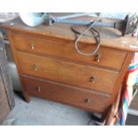 Oak chest of 3 drawers