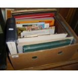 Assorted scrap books, stamp albums, postcard album and other ephemera etc., inc. Janes Fighting