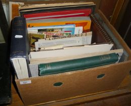 Assorted scrap books, stamp albums, postcard album and other ephemera etc., inc. Janes Fighting