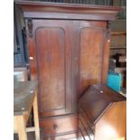 Victorian mahogany two-door wardrobe armoire