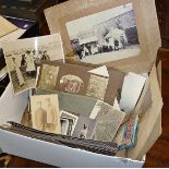 Edwardian family photo albums, many loose photos inc. albumen prints, etc.