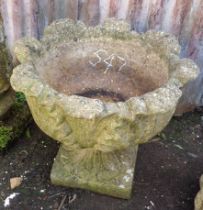 Stonework garden urn/planter