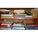 Assorted books on travel, cookery and geography etc. (2 shelves)