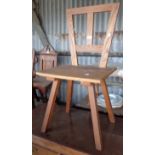 Arts & Crafts elm kitchen chair