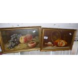 Pair of colour prints of still life with fruit