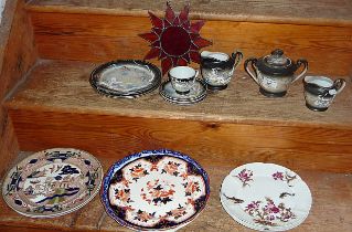 Japanese tea ware and assorted plates