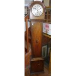 Oak cased grandmother clock