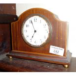 Edwardian inlaid mantle clock