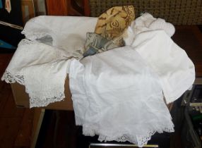 Box of assorted linen