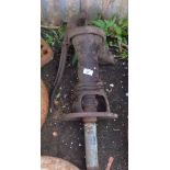 Old cast iron water hand pump