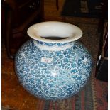 Large Oriental blue and white floor vase