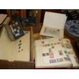 Stamp collection and postal history, inc. loose, stock book, album and book of Victorian covers