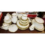 Extensive Wedgwood bone china 9 place dinner set in the Chester pattern