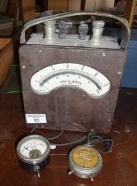 An Avometer and two pocket voltmeters
