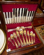 K. Bright's vintage silver plated cutlery set for 6, in the King's pattern and contained in the