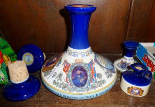 Wade Royal Navy porcelain ship's decanter, full of Pusser's Rum