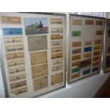 Collection of mounted and framed London and South Western Railway luggage and wagon labels, and