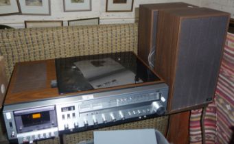 A JVC MF33 Hi-Fi, three in one music system with two speakers