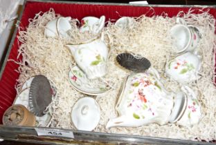 Edwardian doll's toy tea set in old tin