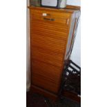 1920s oak tambour fronted filing cabinet